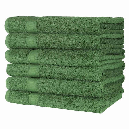 Hospeco True Color Bath Towel 25x52 Green (12 Pack) BATH-HGREEN